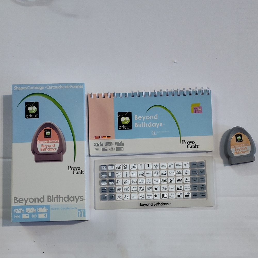 Cricut Beyond Birthday Cartridge Book And Keyboard Set